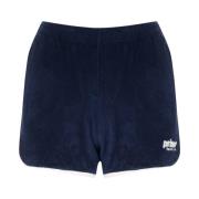 Navy Terry Shorts Actieve Vrouw Sporty & Rich , Blue , Dames