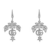 Flora oorbellen in 18k witgoud en diamanten Gucci , Gray , Dames