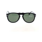 Iconische zonnebril met uniek design en technologie Persol , Black , U...