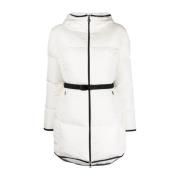 Witte Jassen met Verstelbare Capuchon Moncler , White , Dames