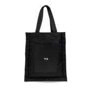 Shopper tas met logo Y-3 , Black , Heren