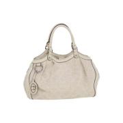 Pre-owned Leather handbags Gucci Vintage , White , Dames