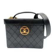 Pre-owned Leather chanel-bags Chanel Vintage , Black , Dames