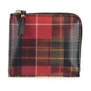 Lenticular Tartan Portemonnee Comme des Garçons , Red , Unisex