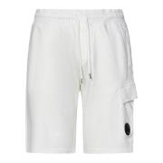 Licht Fleece Bermuda Shorts in Wit C.p. Company , White , Heren