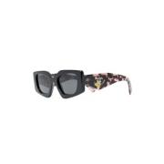 Zwarte zonnebril met originele hoes Prada , Black , Dames