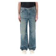 Versleten Shotgun Baggy Jeans Amiri , Blue , Heren