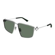 Silver/Grey Green Sunglasses Bottega Veneta , Gray , Dames