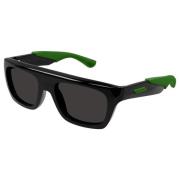 Black Green/Dark Grey Sunglasses Bottega Veneta , Black , Heren