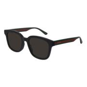 Zwarte Groene Zonnebril Gucci , Black , Heren