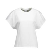 Witte T-shirt met relaxte pasvorm en ronde hals Dante 6 , White , Dame...