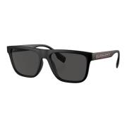 Matte Black Sunglasses Burberry , Black , Heren