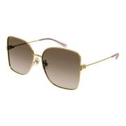 Gold/Brown Shaded Sunglasses Gucci , Yellow , Dames