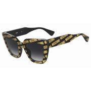 Zwarte Patroon Zonnebril Moschino , Black , Dames