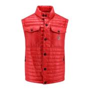 Rode Snap Knopen Jassen & Mantels Moncler , Red , Heren