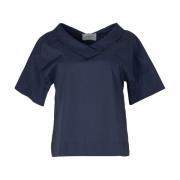 Blauwe T-shirts voor vrouwen Vicario Cinque , Blue , Dames