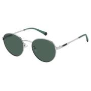 Ruthenium/Green Sunglasses Polaroid , Multicolor , Unisex