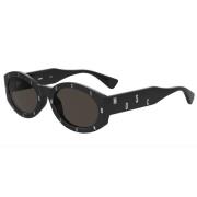 Black/Dark Grey Sunglasses Moschino , Black , Dames