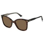 Havana Sunglasses with Brown Green Lenses Polaroid , Multicolor , Dame...