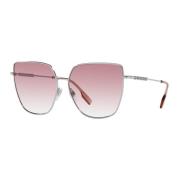 Zilver/Roze Getinte Zonnebril Burberry , Multicolor , Dames