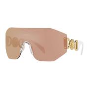 Goud/bruin roségoud zonnebril Versace , Pink , Unisex