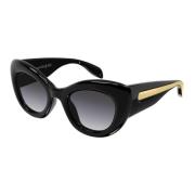 Zwarte/Grijze Zonnebril Alexander McQueen , Black , Dames