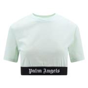 Klassiek T-Shirt Palm Angels , Blue , Dames