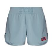 Shorts met logo Emporio Armani EA7 , Blue , Dames