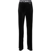 Zwarte Broek met Pantalone Detail Just Cavalli , Black , Dames
