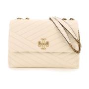 Grote schoudertas met chevron-quilting Tory Burch , Beige , Dames