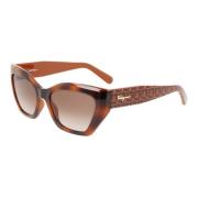 Dark Tortoise/Brown Havana Sunglasses Sf1043S Salvatore Ferragamo , Br...