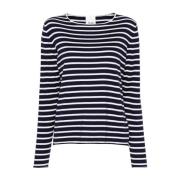 Long Sleeve Tops Allude , Blue , Dames