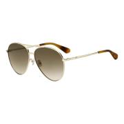 Pale Gold/Brown Shaded Zonnebril Kate Spade , Yellow , Dames