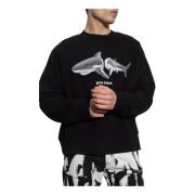 Sweatshirt met dierenmotief Palm Angels , Black , Heren