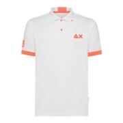 Witte Polo Logo T-shirts en Polos Sun68 , White , Heren