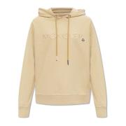 Hoodie met logo Moncler , Beige , Dames