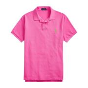Heren Geribbelde Kraag Polo Shirt Ralph Lauren , Pink , Heren