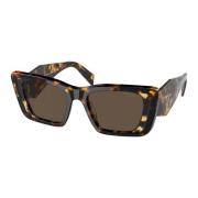 Honey Havana/Dark Brown Sunglasses Prada , Brown , Dames