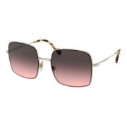 LA Mondaine Sunglasses Pale Gold/Pink Grey Miu Miu , Gray , Dames