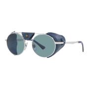 Silver/Blue Sunglasses Persol , Gray , Unisex