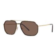 Goud Havana Zonnebril Dolce & Gabbana , Brown , Heren