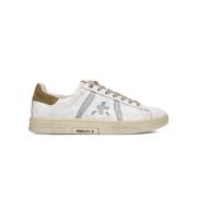 Witte Leren Sneakers Russell Model Premiata , White , Heren