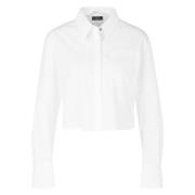 Korte Katoenen Blouse Marc Cain , White , Dames