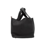 Pre-owned Leather handbags Hermès Vintage , Black , Dames