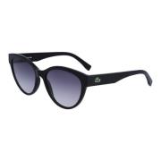 Zwart/Grijs Blauw Getinte Zonnebril Lacoste , Black , Dames