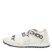 Pre-owned Leather sneakers Jimmy Choo Pre-owned , White , Dames