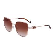 Rose Gold/Light Brown Shaded Sunglasses Liu Jo , Pink , Dames