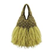 Mini Plumes Handtas Hibourama , Green , Dames