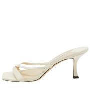Pre-owned Leather sandals Jimmy Choo Pre-owned , White , Dames