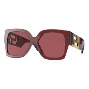 Burgundy Greca Zonnebril Versace , Red , Dames